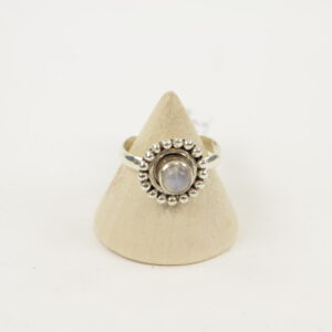 Zilveren Ring met Maansteen Maat 18 - Model 1 (Sterling Zilver 925)