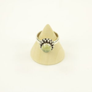 Zilveren Ring met Prehniet Maat 17 (Sterling Zilver 925)