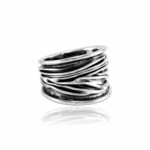 Zilveren Ring "Corrugado" Maat 19 (Sterling Zilver 925)