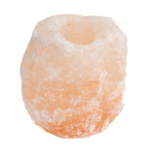 Zoutsteen Waxinelichthouder Oranje/Roze (1