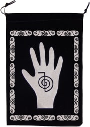 Zwart Fluweel Tasje - Reiki Hand